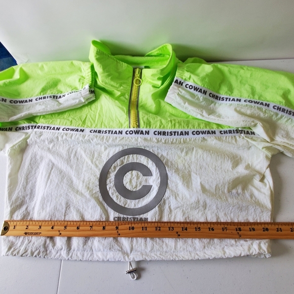 ASOS Design x Christian Cowan Tracksuit Size 12 Nylon Jacket and Joggers Neon - Picture 7 of 16